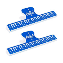 Music Page Holder Plastic Music Score Fixed Clips for Guitar Violin Artists Blue