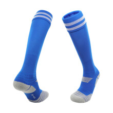 Elastic Compressions Soccer Sock Sweat Wicking Hosiery Fabric Texture for Colorful blue M