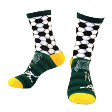 1 Pair Multifunctional Sports Socks Soccer Sock Cotton High yellow head and foot