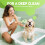 (Blue, -) Perie animal cu dozator șampon 4