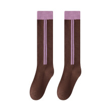 Childrens Knee High Socks Breathable Cotton Athletic Socks For Girl Running Brown L