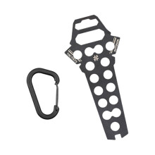 Multipurpose Camping Peg Organizers Stainless Steel Tent Stakes Storage Rack Black