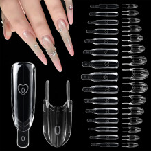 120Pcs ABS Sandwiches Nail Forms No Need Fixing Clips For Professional Manicure