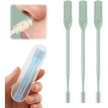 (Green, 3pcs) 3er-Nasenhaar-Schneider, blau, 2-in-1, 360 drehbar, für Reise
