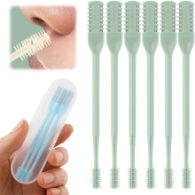 (Green, 6pcs) 2-i-1 neseklipper – 360 rotasjon nesetrimmer for menn og kvinner