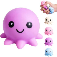 (Purple, -) 4er-Oktopus-Stressball, weich, für Angst, Aufmerksamkeit, Partys