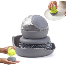 (Gray, -) 1er-Spülbürste, grau, ergonomisch, für Töpfe, Pfannen, Grill
