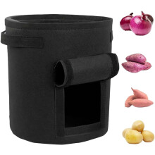 (10pcs Balck, 10 Gallon) Aardappel groeizakken, 5 stuks zwart, 7 gallon