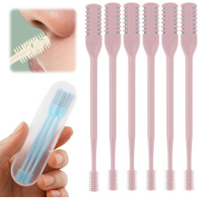 (Pink, 6pcs) 3er-Nasenhaar-Schneider, blau, 2-in-1, 360 drehbar, für Reise
