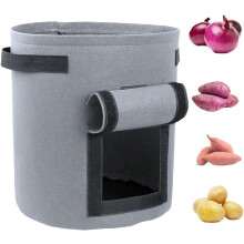 (5pcs Grey, 5 Gallon) Aardappel groeizakken, 5 stuks zwart, 7 gallon