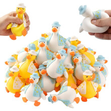 (2pcs White, -) 1er-großer Enten-Stressball, gelb-weiß, TPR, für Kinder, Erwachsene