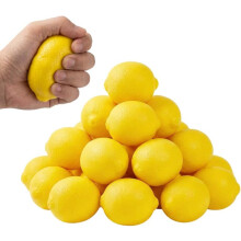 (Lemon 2pcs, -) 2er-Obst-Stressball, Erdbeere, TPR, für Angst, Erwachsene, Fidget