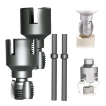 (B, 1/2"+3/4") Zintegrowane narzędzie do gwintowania rur wewnętrznych i zewnętrznych, dla rur PVC 1/2" i 3/4"