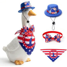 (Freedom, -) 4th of July patriotisk goose antrekk – levende rød hvit blå kostyme for plen gås