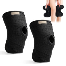 (Black, XX-Large) Menisk knebøyle – justerbar kompresjon med non-slip stropp