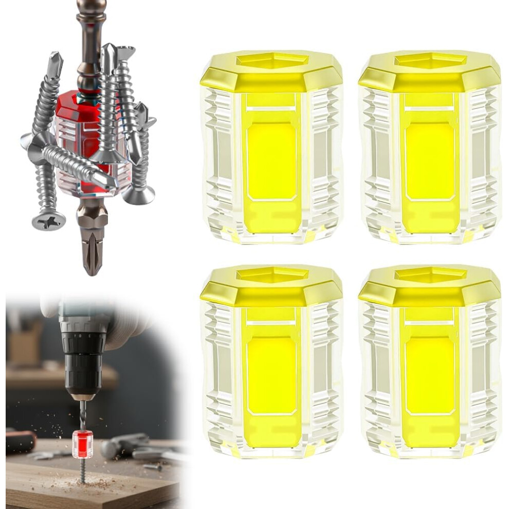 (Yellow, -) Screwdriver Head Magnetic Ring Â 1/4" Magnetizer For Hex Bits 5437706938972
