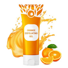 (1pack, 1 Count (Pack of 1)) Oranje exfoliërende gel voor gezicht en lichaam, 3,38Oz