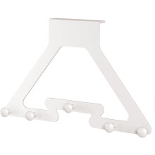 (Cream, 5 Hook) Over The Door Hanger – No Assembly Hook Organizer for Towels & Coats