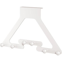 (Cream, 6 Hook) Over The Door Hanger – No Assembly Hook Organizer for Towels & Coats