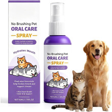 (1pc, -) Spray dental mascota sin cepillar, aliento fresco.