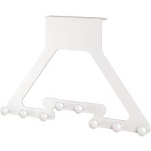 (Cream, 8 Hook) Over The Door Hanger – No Assembly Hook Organizer for Towels & Coats