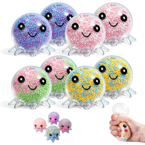 (8pcs, -) Tursas squishy stressipallo