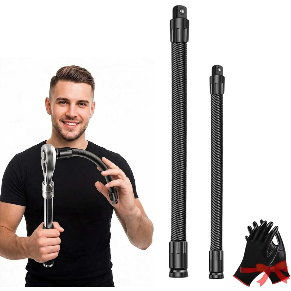(Both, -) Flexible Shaft Extension Bar Set Â 360 Swivel For Ratchet & Electric Wrench 5437706939870