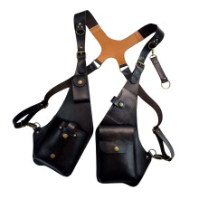 Retro Style Photographer Waistcoat Bag For Camping And Travel Activity Black