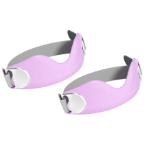 Silicone Patellar Tendon Support Strap Shock Absorption Knee Protectors pink pair