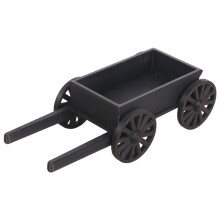 Small Scale Pushcart Model Perfect For Dollhouses Furniture And Yard Display Black