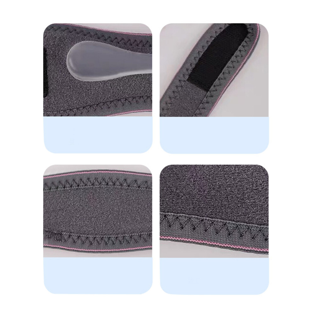 Adjustable Patella Knee Brace Light Weight Silicone Cushioned Knee Support Strap Black 7696002126898