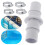 4 flexible Hose Couplers And 8 Solid circlets For Pool Maintenance 7