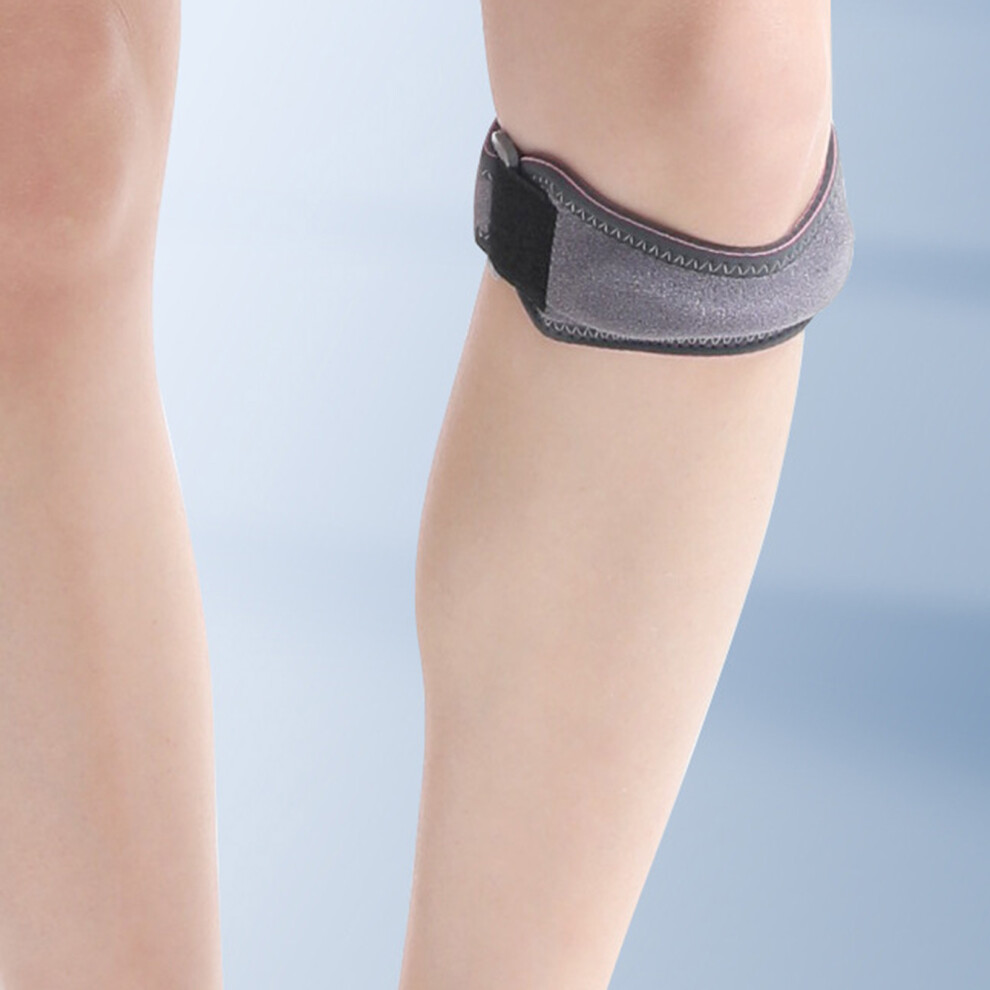 Adjustable Patella Knee Brace Light Weight Silicone Cushioned Knee Support Strap Grey 7696002126881