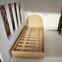 Small Doll Bed For Miniature Room Decoration Simulation Single Bed Model Figure Black