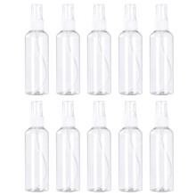 10Pcs Clear PET Plastic Pump Bottles Ideal For Liquid Storage And Travel 100ml