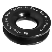 Light Weight Aluminum Alloy Car Recovery Rings Winch Snatch Towing Rings Black 1