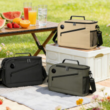 Recyclable Metal Layer Insulated Bag With Digital Screen For Food Storage Green