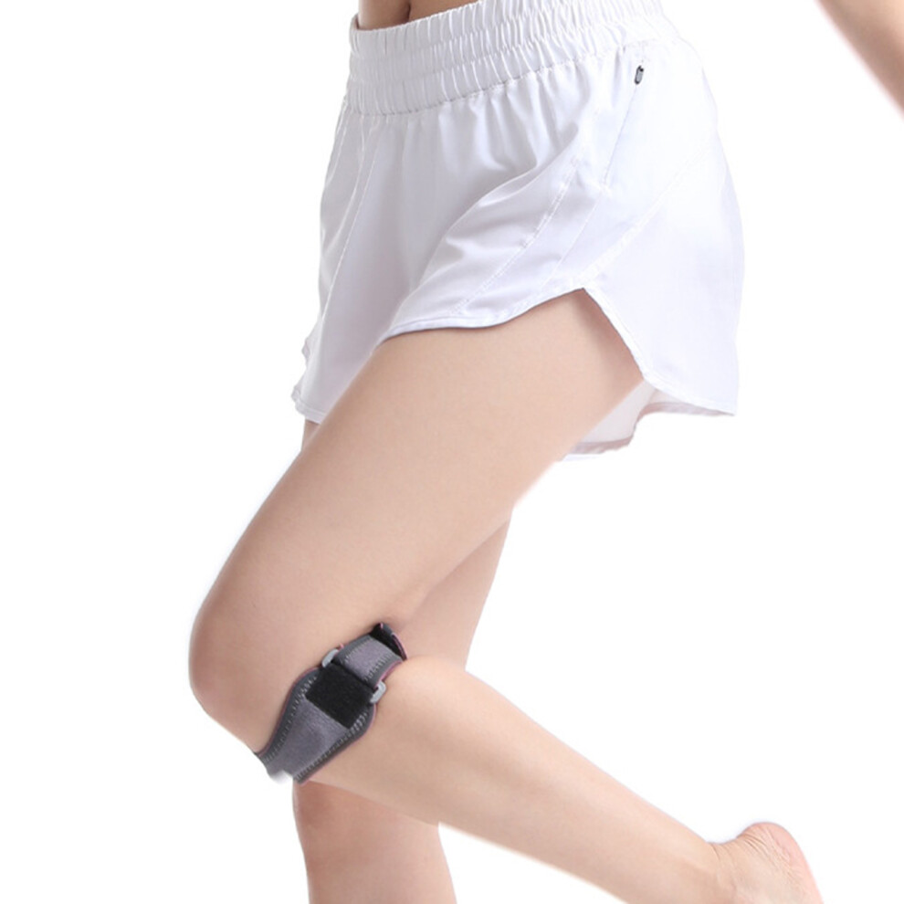 Silicone Cushioned Knee Support Strap For Basketball Baseball Soccer Running Pink 7696002126942