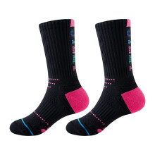 1 Pair Youth Athletic Sock Running Sock for Football Player Moisture Wicking Black L