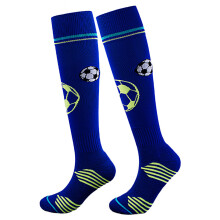 High Elastic Sport Socks For Kids Perfect For Football Basketball And Play Blue L