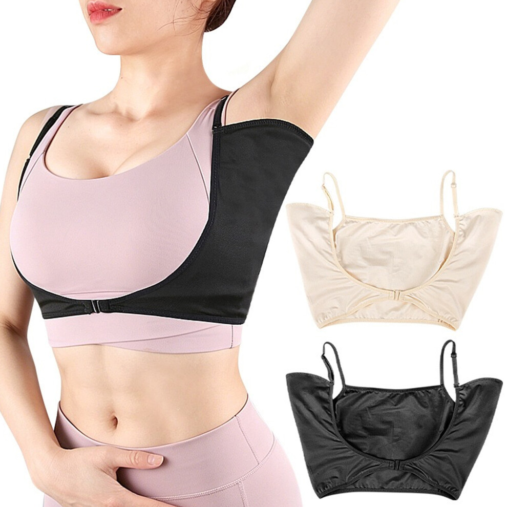 Black Underarm Sweat Vest Armpit Sweat Proof Pads For Under Armpits Underarm Proof Pad L