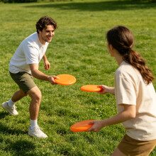 Beach Competitive Saucer Outdoor Sports Flying Disc Plastic Swivel Flying green 1frisbee