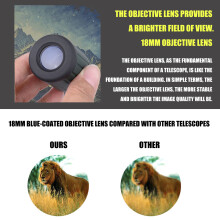 Durability Waterproof Monocular Telescope With 80mm Focusing Length for Hiking