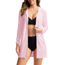 Cooling Long Sleeve  Guard Sun Protective Top Flexible Sun Protective Wear Pink L