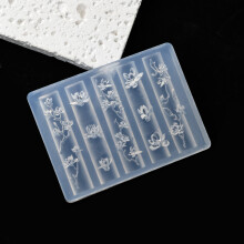 13 Pcs 3D Relief Nail Art Molds With Jades Texture For Professional Manicure 47pattern