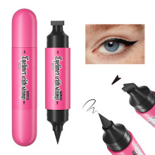 Smudge Free Eyeliners Pen Double Ended Design For Both Thin And Thick Lines Black