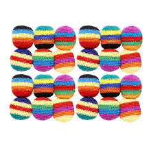 Washable Juggling Balls Knitted Footbag Sacks Great For Coordination Development 24pcs