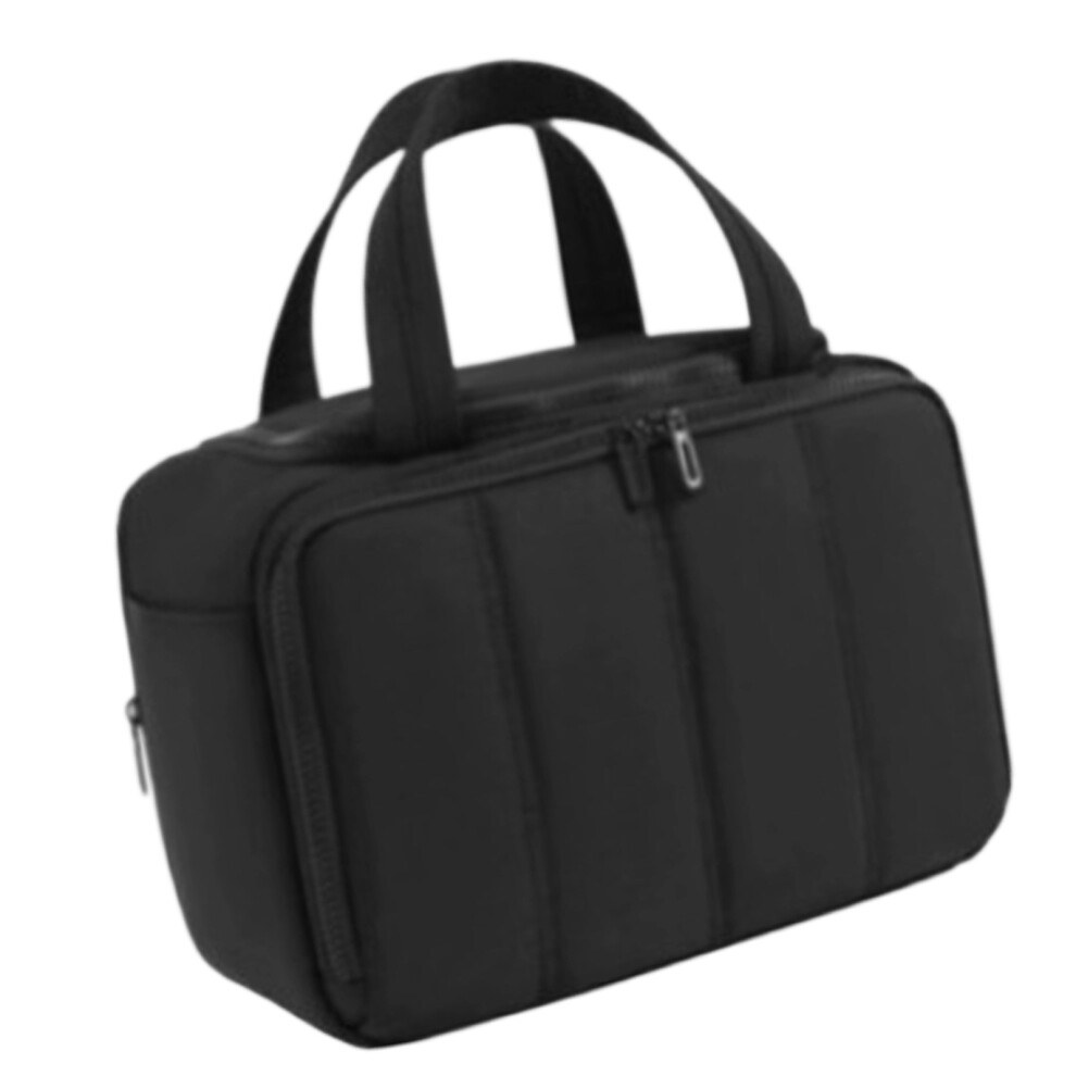 Waterproof Makeup Travel Bag Attachment Convenient Storage Adjustable Dividers Black