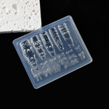 3D Carved Nail Stencils Set Of 13Pieces Exquisite Jades Design For Acrylic 55pattern