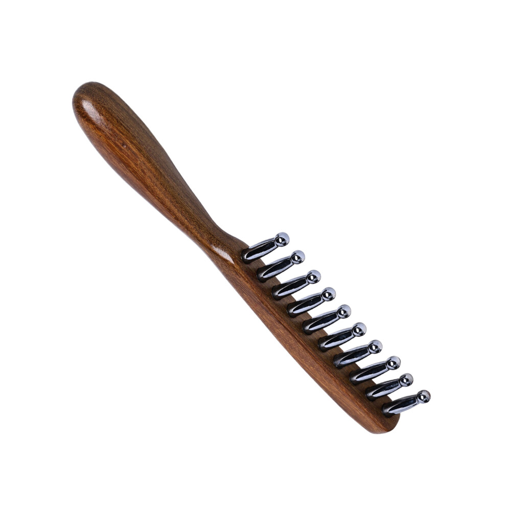 Handcrafted Wooden Scalp Massage Comb Gentle On Hair Reduces Static Soft Touches
